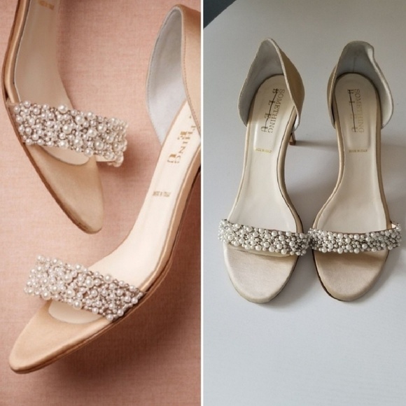 Anthropologie X BHLDN Oyster Bed D'orsay Heels - Picture 3 of 8